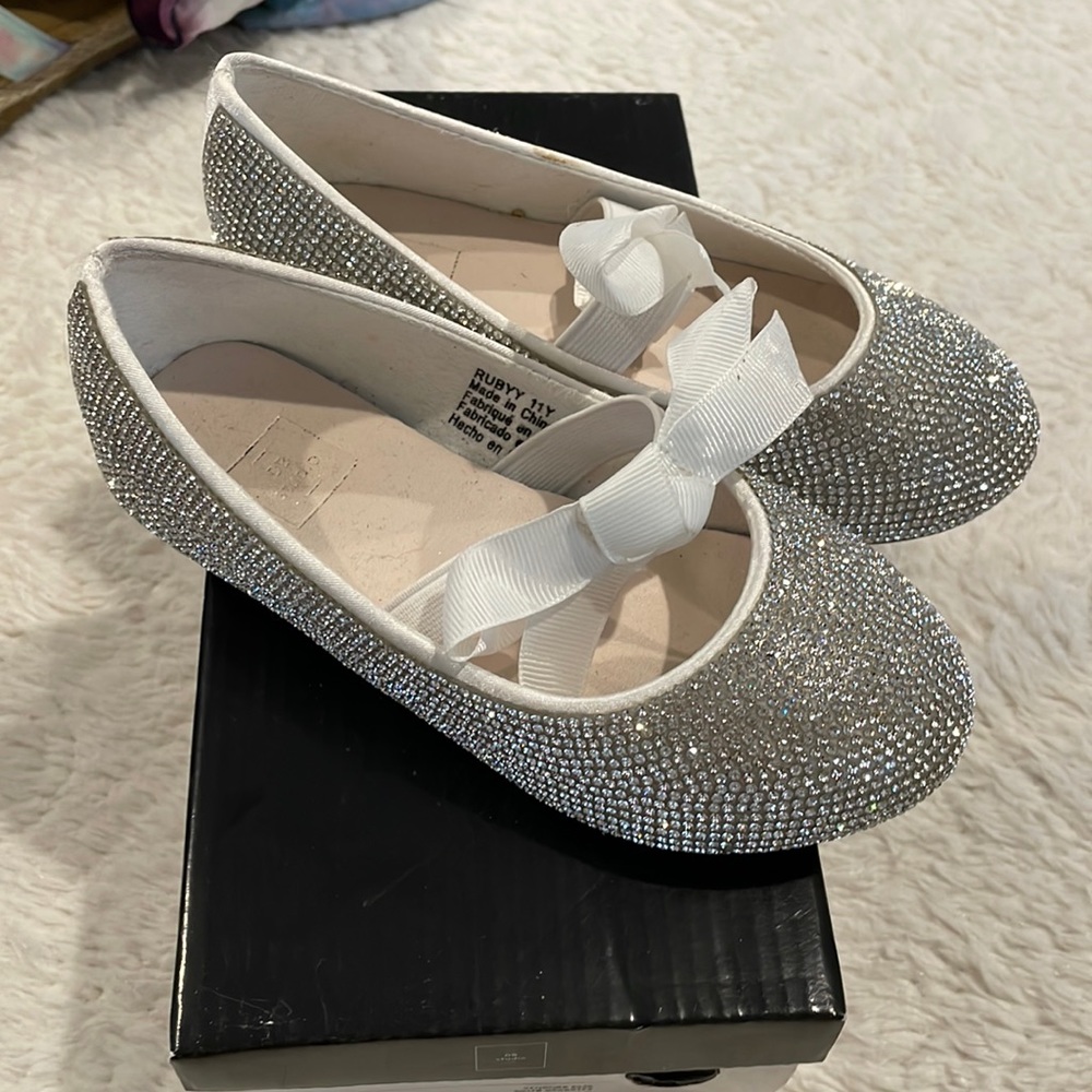 Girls Crystal Ballet Flats